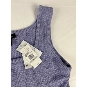 Jessica Simpson Sweet‎ Sierra Knit Tank Top Periwinkle Blue Womens 1X NWT